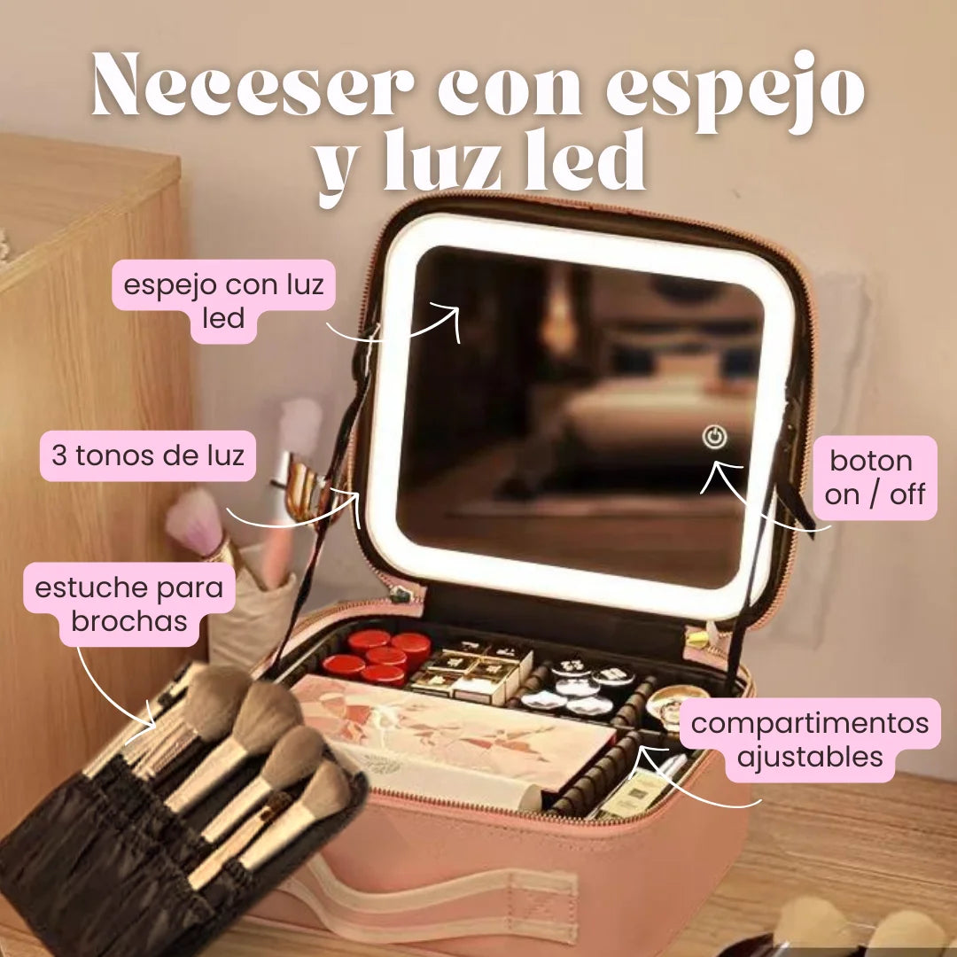 COSMETIQUERA CON LUZ LED – ILUMINACIÓN PROFESIONAL DONDE SEA 💡