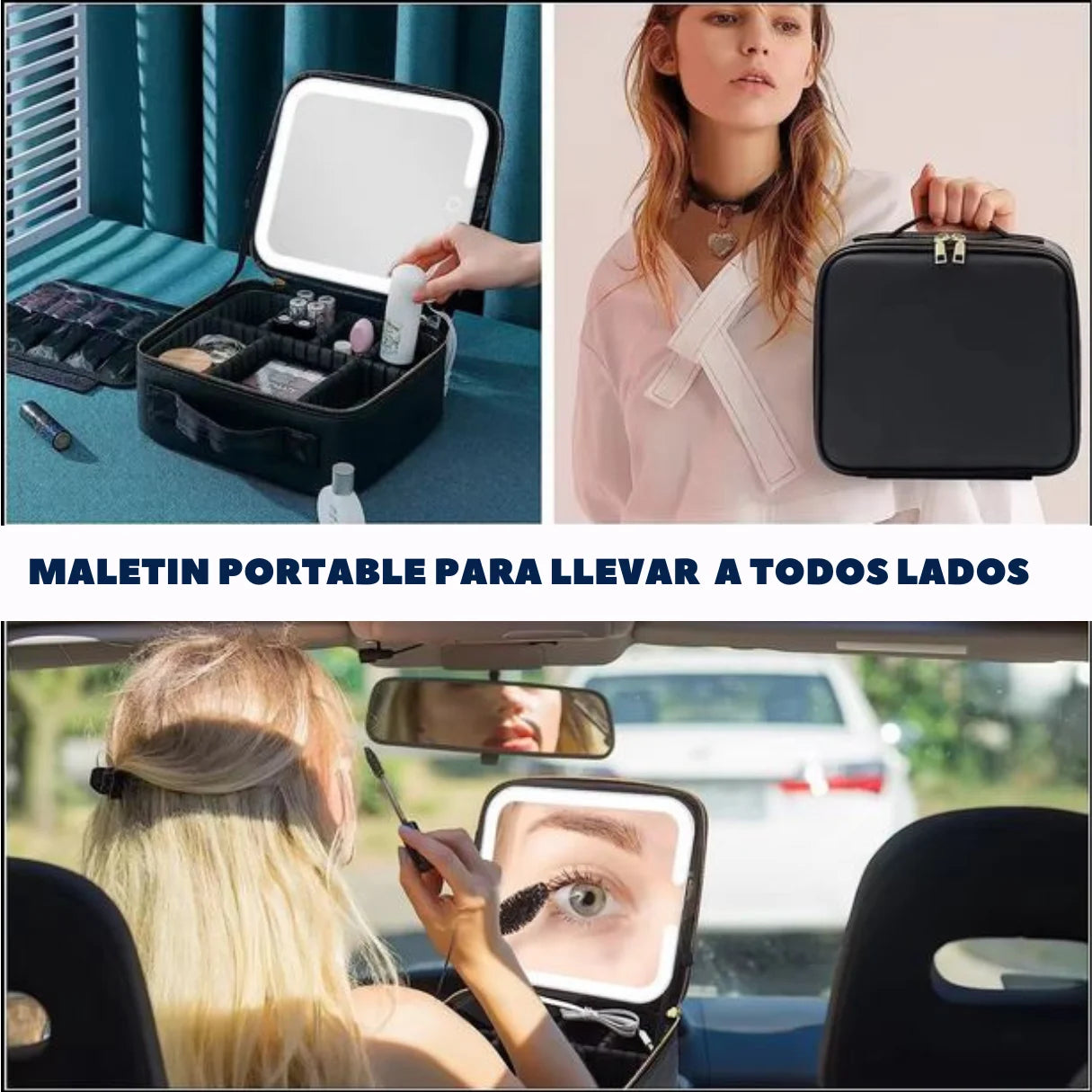 COSMETIQUERA CON LUZ LED – ILUMINACIÓN PROFESIONAL DONDE SEA 💡