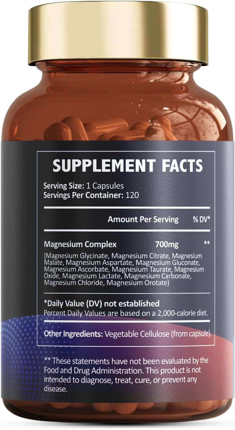 MAGNESIUM 12 EN 1 PREMIUM COMPLEX - 120 CÁPSULAS