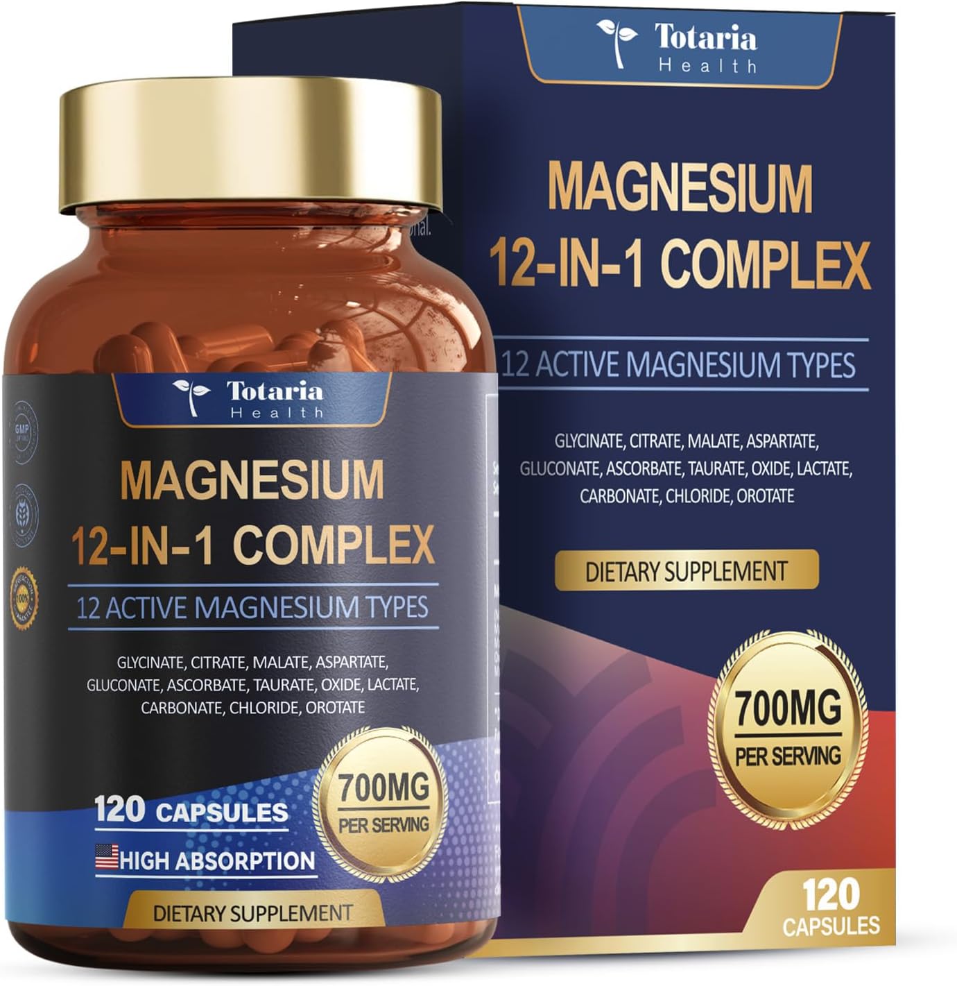MAGNESIUM 12 EN 1 PREMIUM COMPLEX - 120 CÁPSULAS