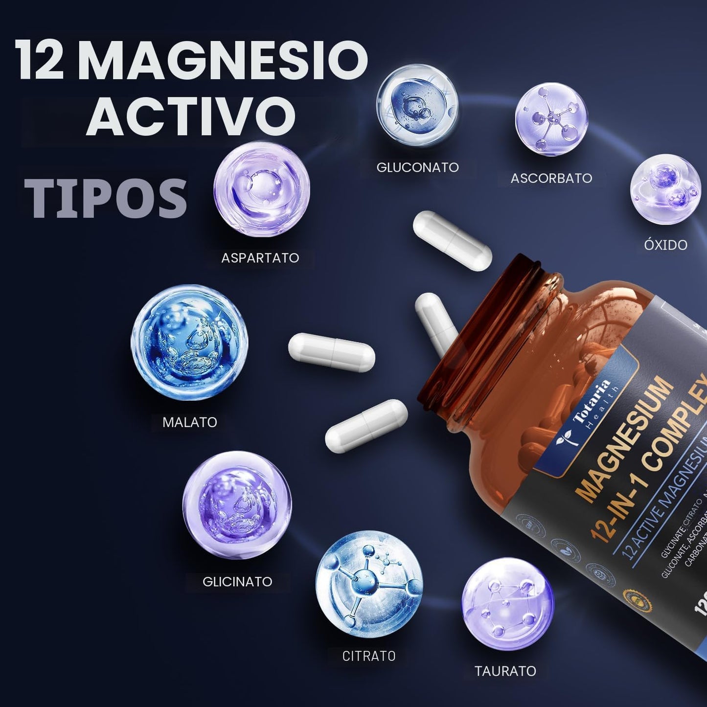 MAGNESIUM 12 EN 1 PREMIUM COMPLEX - 120 CÁPSULAS