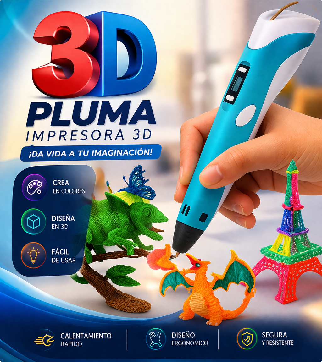 LÁPIZ 3D INTELIGENTE CON PANTALLA LED