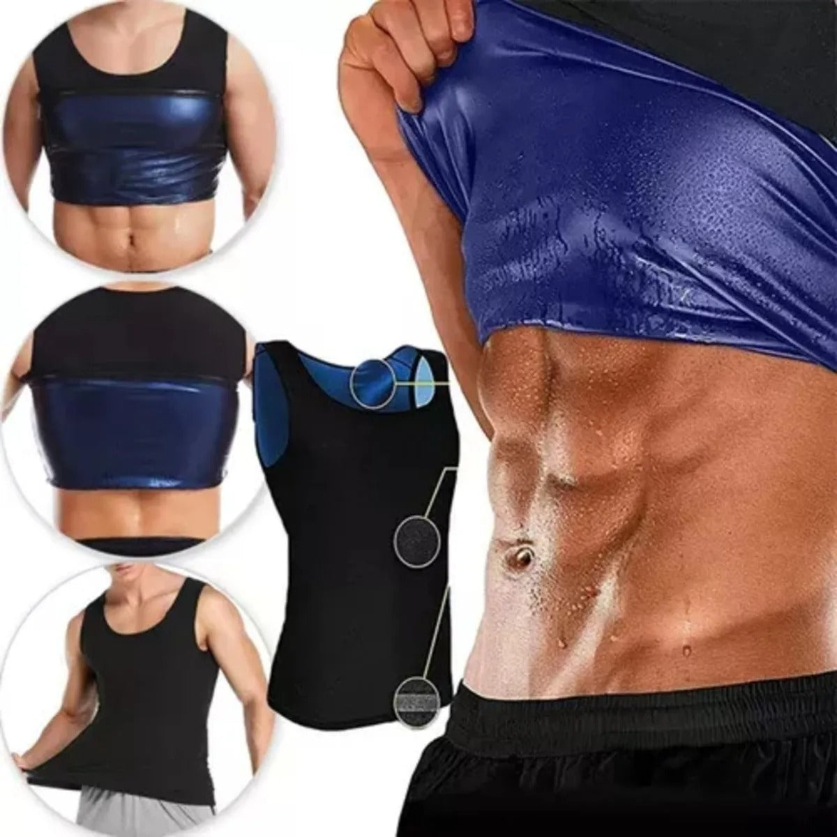 CHALECO REDUCTOR TIPO SAUNA PARA HOMBRE