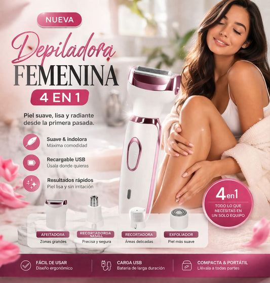 DEPILADORA FEMENINA 4 EN 1