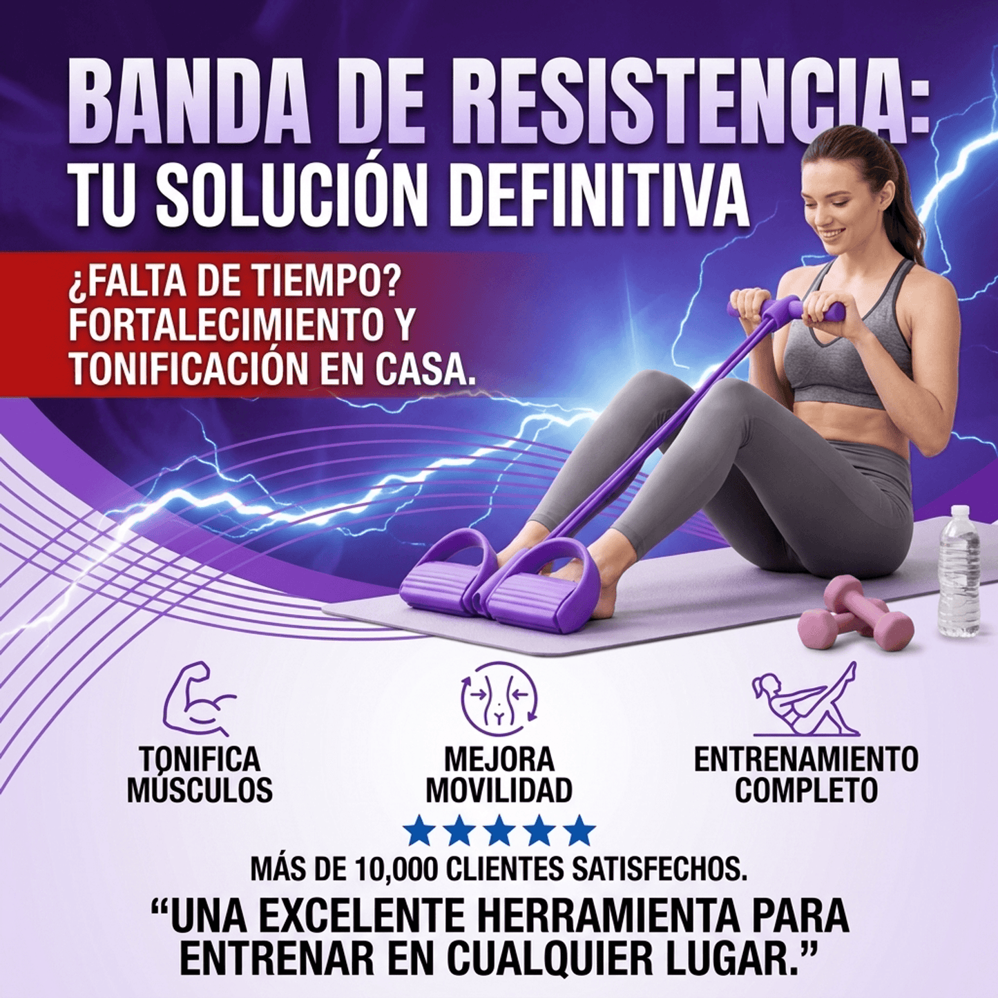 BANDA ELASTICA PARA ENTENAMIENTO DESDE CASA